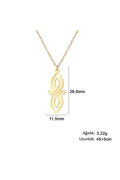 Viking Celtic Knot Drop Nordic 316L Steel Necklace with Scandinavian Motif