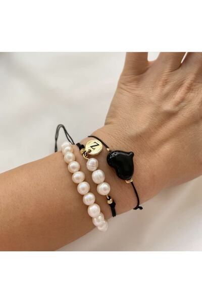 Hazeran accessories Gerçek İncili İp Bileklik