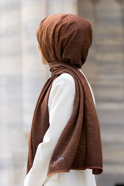 Vissona Women's Luxury Medina Silk Shawl Copper-1