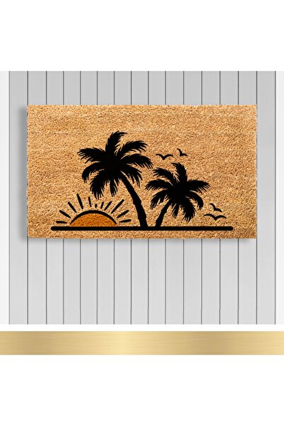 Paspashello , Design Koko Kapı Önü Paspas / Pvc Taban / Model;palmiye Ve Güneş