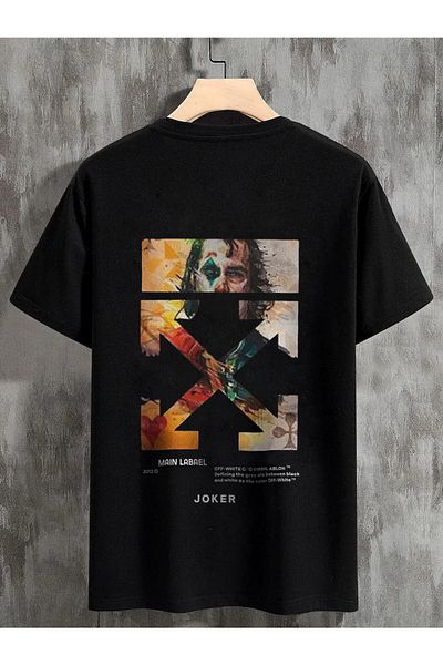 aynewmoda Set de trening cu imprimeu Joker - Tricou Jogger și pantaloni cu gât crew
