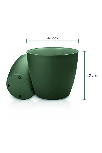 Melkan Home Yeşil Tekerlekli Saksı 48 litre