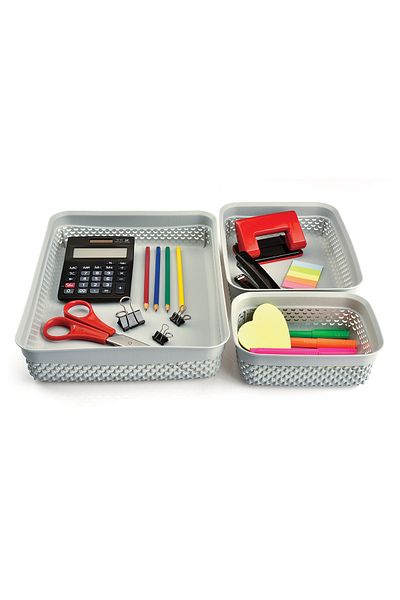 Melkan Home Καλάθια οργάνωσης πολλαπλών χρήσεων Organizer Καλάθι 3 τεμαχίων με μοτίβο σταγόνας