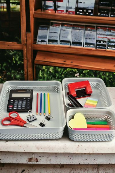 Melkan Home Καλάθια οργάνωσης πολλαπλών χρήσεων Organizer Καλάθι 3 τεμαχίων με μοτίβο σταγόνας