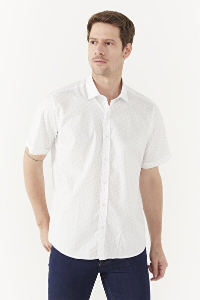 PAULMARK Κανονικό κοντομάνικο πουκάμισο