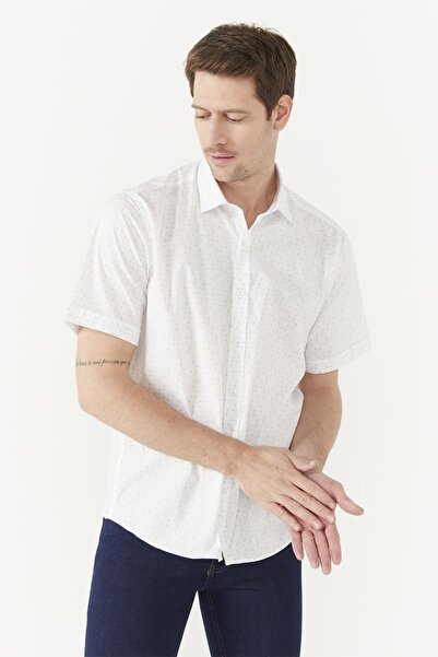 PAULMARK Κανονικό κοντομάνικο πουκάμισο