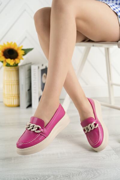 Freemax Pantofi Oxford ușori, confortabili, fucsia
