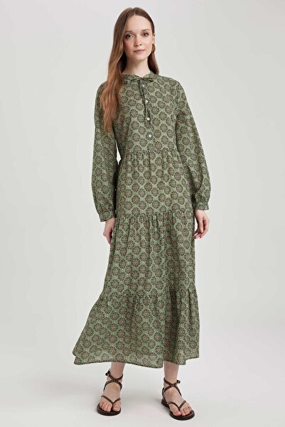 DeFacto Rochie cu mânecă lungă 100% bumbac