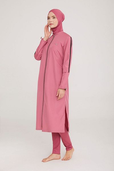 Remsa Mayo Μακρύ Ολόσωμο Καλυμμένο Μαγιό Hijab Aletha 1314 Dried Rose Remsa μαγιό