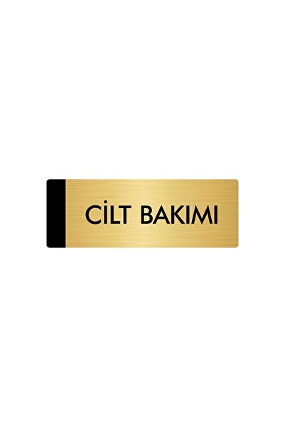 Metal Orientation Plate, Department Door Name Rack Skin Care 5x20 Cm Gold Color