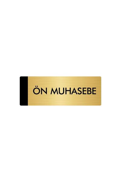 Metal Orientation Plate, Department Door Naming Pre-Accounting 10x20 Cm Gold Color