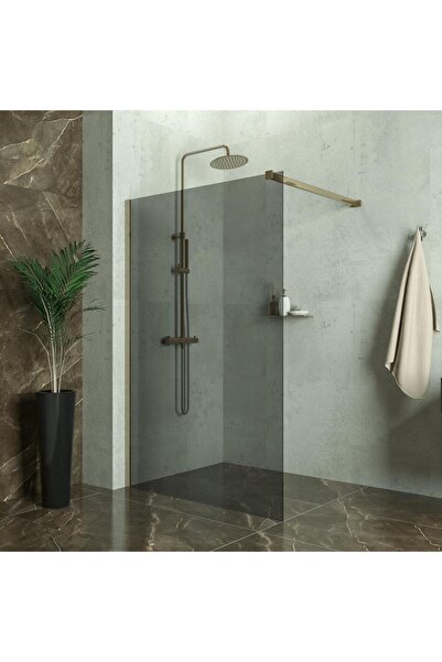 TEKNO DUŞ DUŞAKABİN TEKNE VE KÜVET SİSTEMLERİ BRONZE  TETRA 6MM FÜME CAM SEPERATÖR DUŞAKABİN