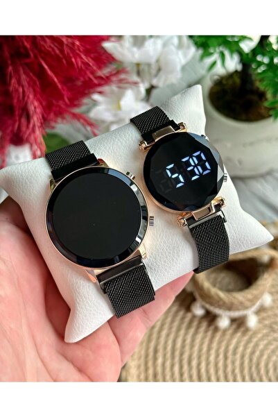 ÇENÇEN Çift Kol Saati Mıknatıslı Kordon Dijital Sevgili Saatleri