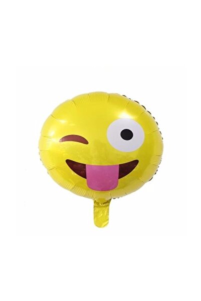 BEST PARTİ DOĞUM GÜNÜ PARTİ SÜSLERİ Emoji Folyo Balon Dil Çıkaran 45 cm