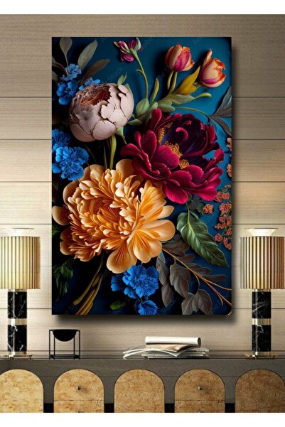 ALAMODECOR 3 Boyutlu Tropikal Doğa Manzara Temalı Kanvas Tablo