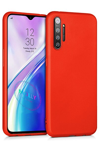 Molly Technology Realme XT İçin Alev Kırmızısı Mat Silikon Kılıf