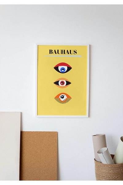 Hiruko Tasarım Atölyesi Ξύλινος Πίνακας Bauhaus Modern Art No:1 Πίνακας