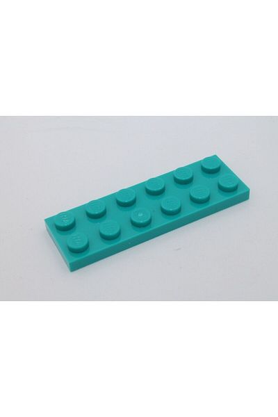 LEGO MOC Custom Accessory Creator Plate 2 x 6 Flat Brick Turquoise 2 pieces to ship
