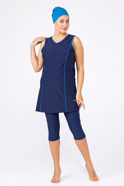 MARESİVA Plus Size Sleeveless Short Tights Pool Swimsuit 3xl-4xl-5xl-6xl