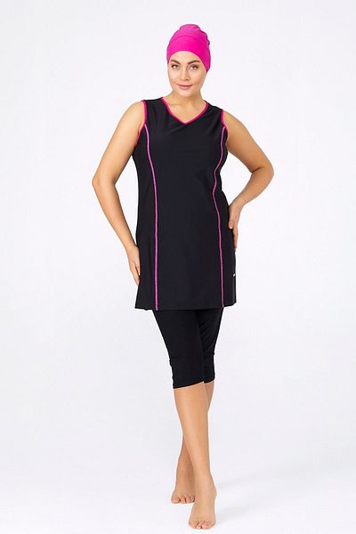 MARESİVA Plus Size Sleeveless Short Tights Pool Swimsuit 3xl-4xl-5xl-6xl
