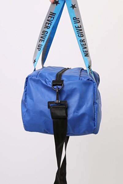 ICONE BAG Erkek Çocuk Yıldız Baskılı Spor Çanta, Yan Cepli Spor Çanta, Fermuarlı Detaylı Çocuk Spor Çanta,Mavi