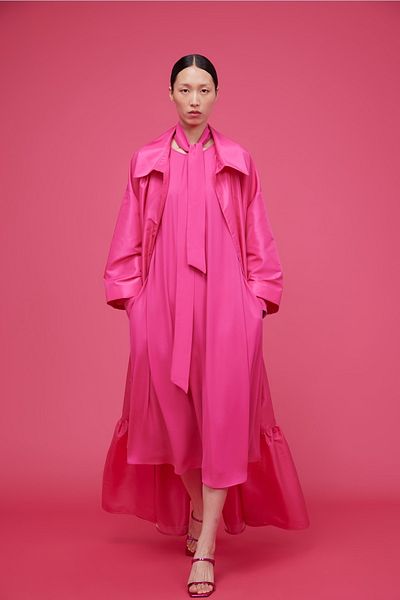 Nuum Design Flywheel Detailed Caftan Fuchsia