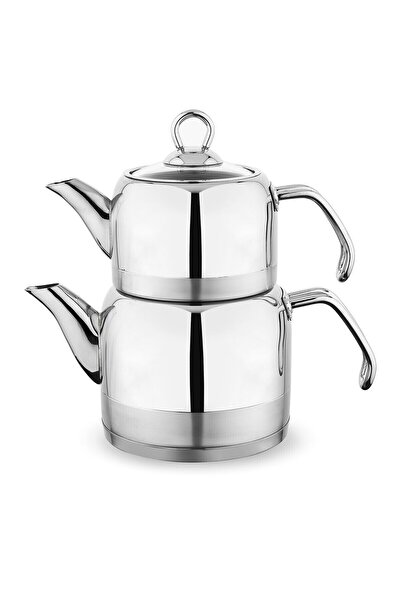 Schafer Ada Metal Çaydanlık Takımı Küçük Boy 4 prç Inox