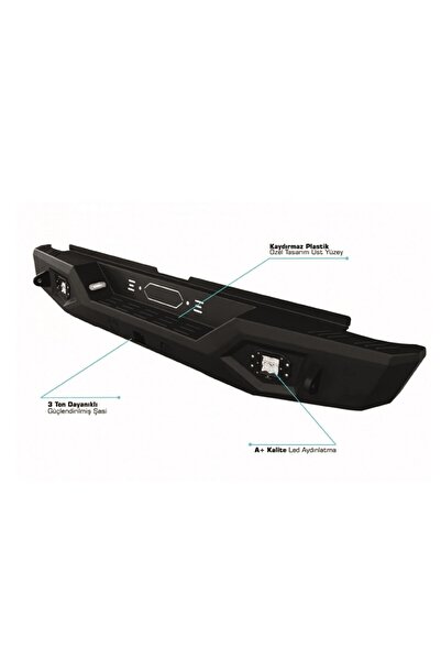 NS Nilser Auto Parts Mitsubishi L200 Arka Tampon Komple Ledli Off Road Tip 20...