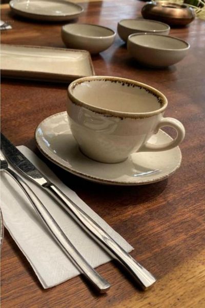 Kütahya Porselen Pearl 33 Piece Breakfast Set Cinnamon