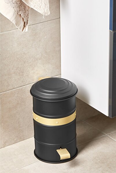 The Mia Galvin Çöp Kovası Banyo Siyah 5 Lt Gln0072