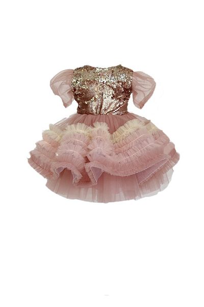 zühre balaban Βραδινό φόρεμα για κορίτσια σε σκόνη Cute Dream Dress