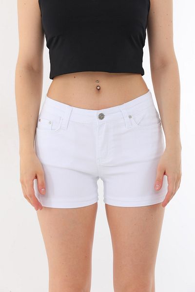 BİKELİFE Mini High Waist Lycra Stretchy Cotton Shorts & Bermudas