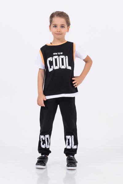 Harika KIDS Costum de bază cu imprimeu cool pentru băiat, de jos, de sus, 2-5 ani