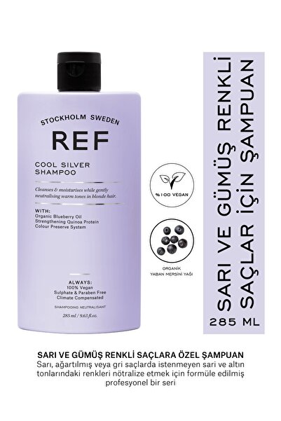 REF STOCKHOLM Cool Sılver Shampoo 285 Ml Sarı Ve Gümüş Renkli Saçlara Özel Şa...