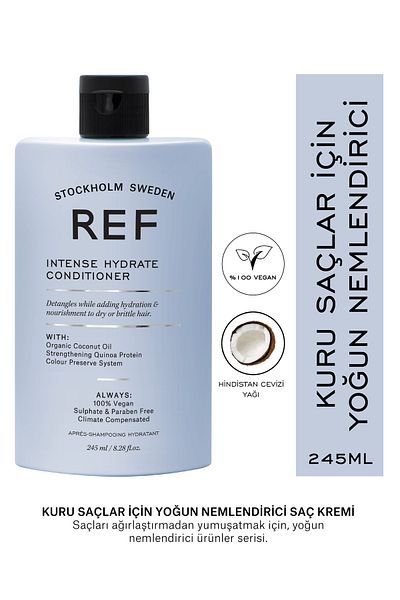 REF STOCKHOLM Intense Hydrate Condıtıoner 245 Ml Dry Hair Intensive Moisturizing Hair Care Cream