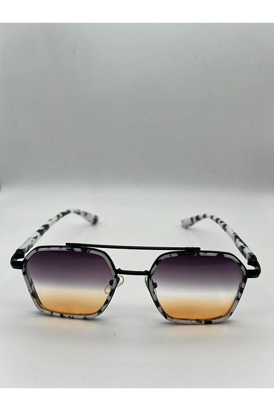 Angel Eyes Black Gradient Glasses Zebra Framed Women's Sunglasses