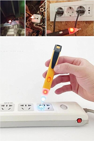 Nostaljik Lezzetler Elektrik Kaçak Tespit Cihazı - Temassız Işıklı Kablo Voltaj Test Cihazı - Temazsız Faz Kontrol Kalem