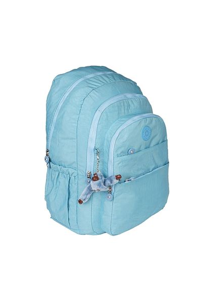 FATELLA MONKEY DETAILED MULTIPLE COMPARTMENT Crinkle Waterproof Fabric Large Size Unisex School Backpack and Travel Bag