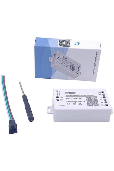 ELEKTRONİKALED Elektronikaled - Sp801e Wifi Art-net Led Denetleyici Ws2811-ws2812b Pixel Şerit Led Ve Matris