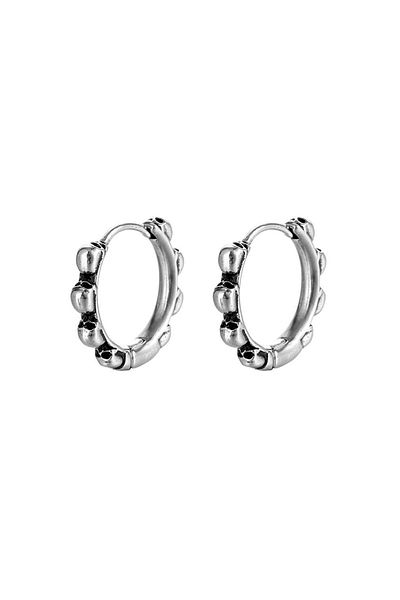 Viking Skull Gothic Skull Model Thin Design 316L Steel Unisex Earrings