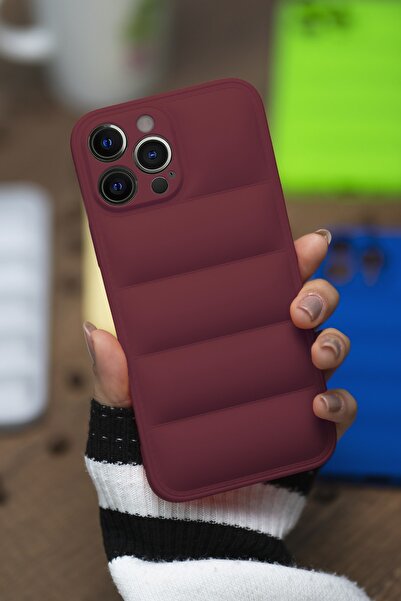 mooodcase iPhone 14 Pro Uyumlu Airbag Puffer Silikonlu Şişme Kılıf