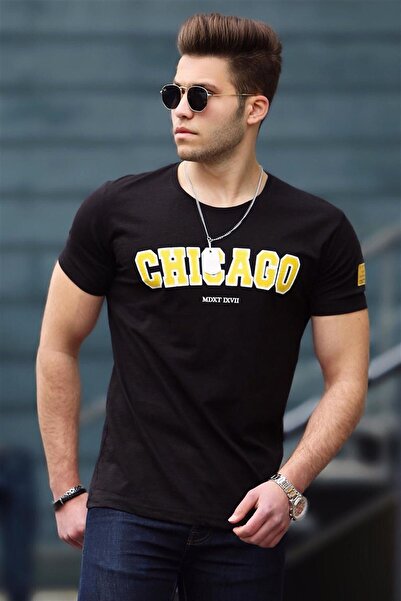 Madmext Μαύρο Ανδρικό T-Shirt 4485 - Printed