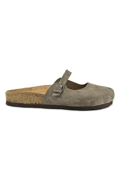 Uniqueqoop Sofia Genuine Leather Cork Sole Orthopedic Women's Slippers