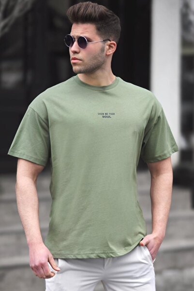 Madmext Tricou kaki pentru bărbați 5222