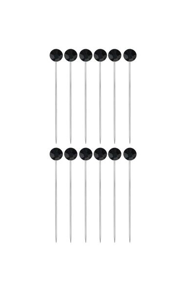 Fsg Takı 12 τμχ Μαύρες καρφίτσες για κασκόλ