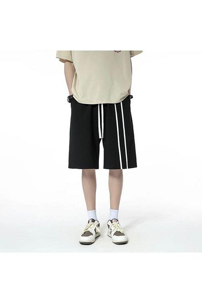 DENOKMODA Y2K Unisex ριγέ σορτς