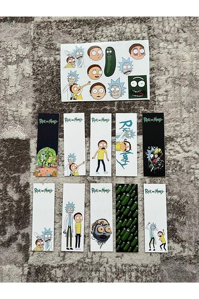 Paytak Moda Rick Array Bookmark and Stickers Sticker Set PYTKSTKRYRC45