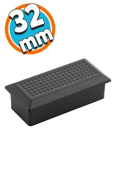 NZB Mobilya Düğme Çekmece Dolap Kapak Kulpu Kulbu Plastik Mat Siyah Kulp 32 mm