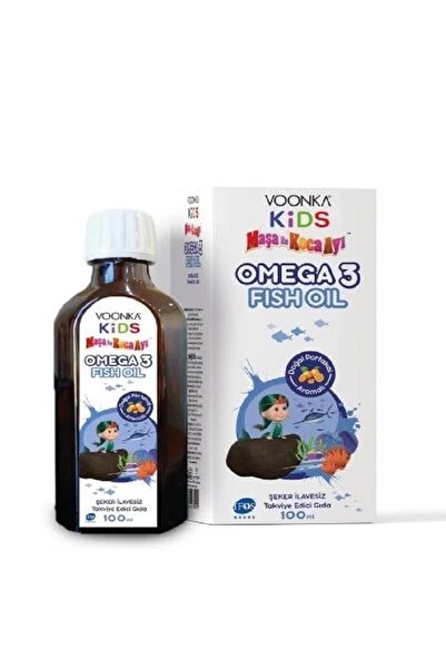 Voonka Kids Omega 3 Fish Oil Maşa ve Koca Ayı 100 ml