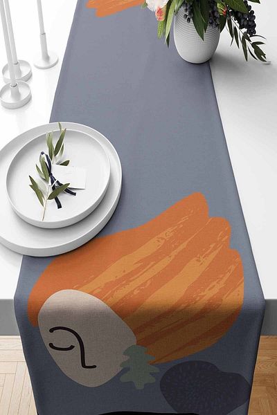 Pilloveland Runner Cute Lady Model Suede Tesut 140*40 Cm